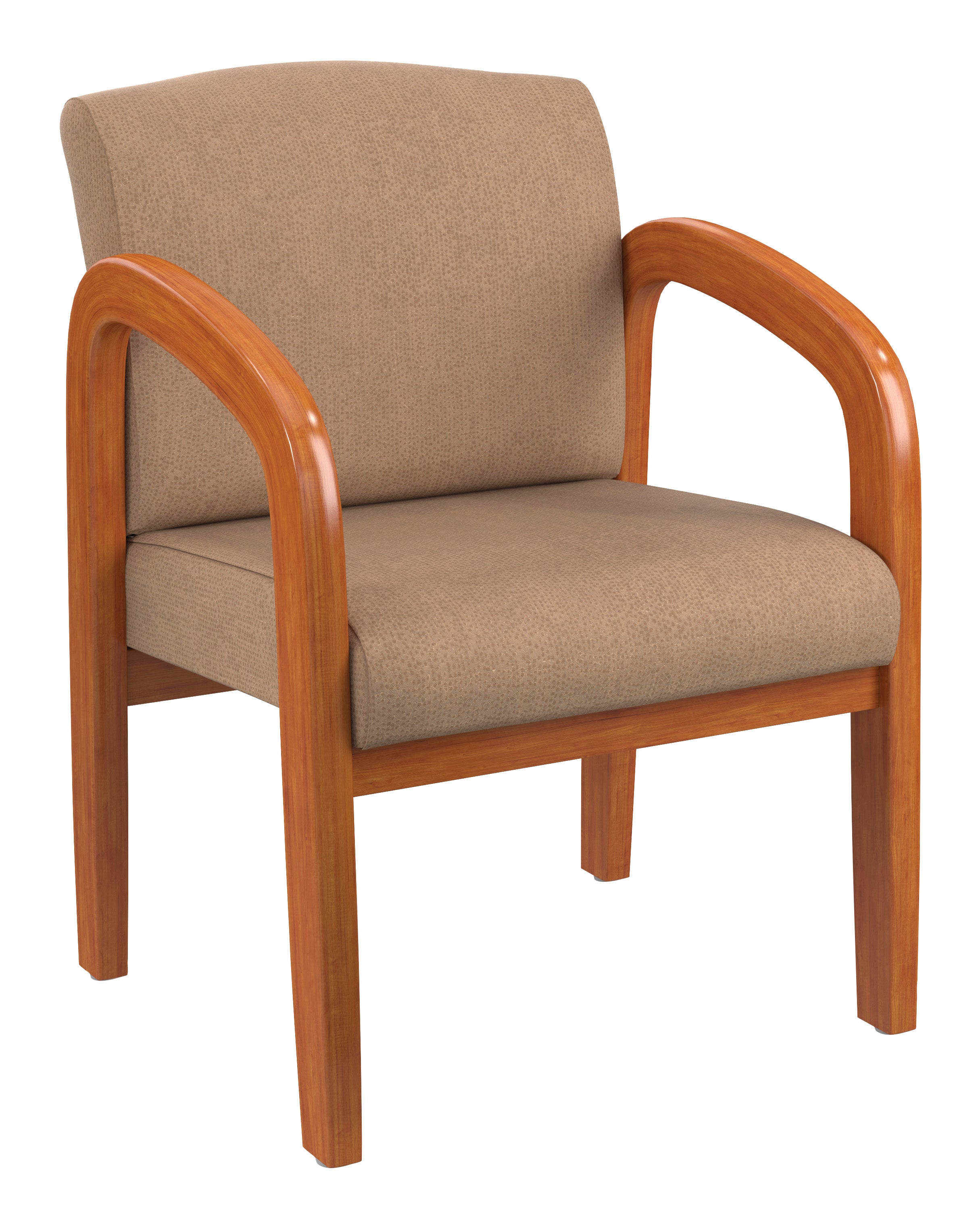 Medium Oak Finish Wood Visitor Chair